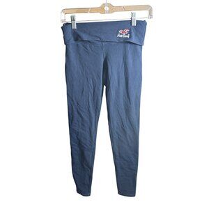 Hollister Foldover Leggings Logo Navy Blue Size XS
